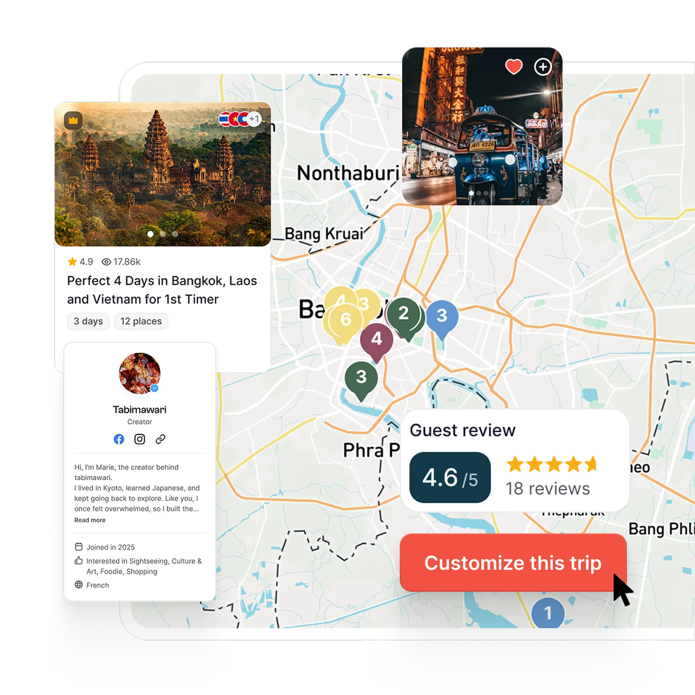 Customize real trips
